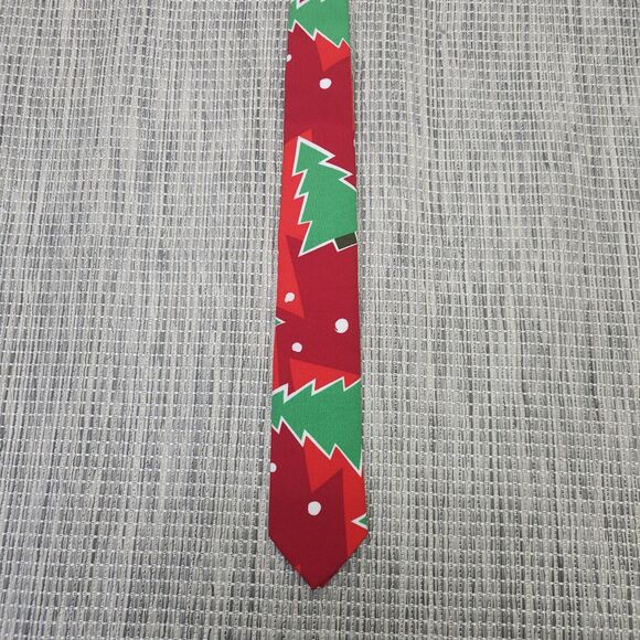 OppoSuits Neck Tie Abstract Christmas Tree Ugly Holiday Gift Present Thin NEW - Picture 2 of 11